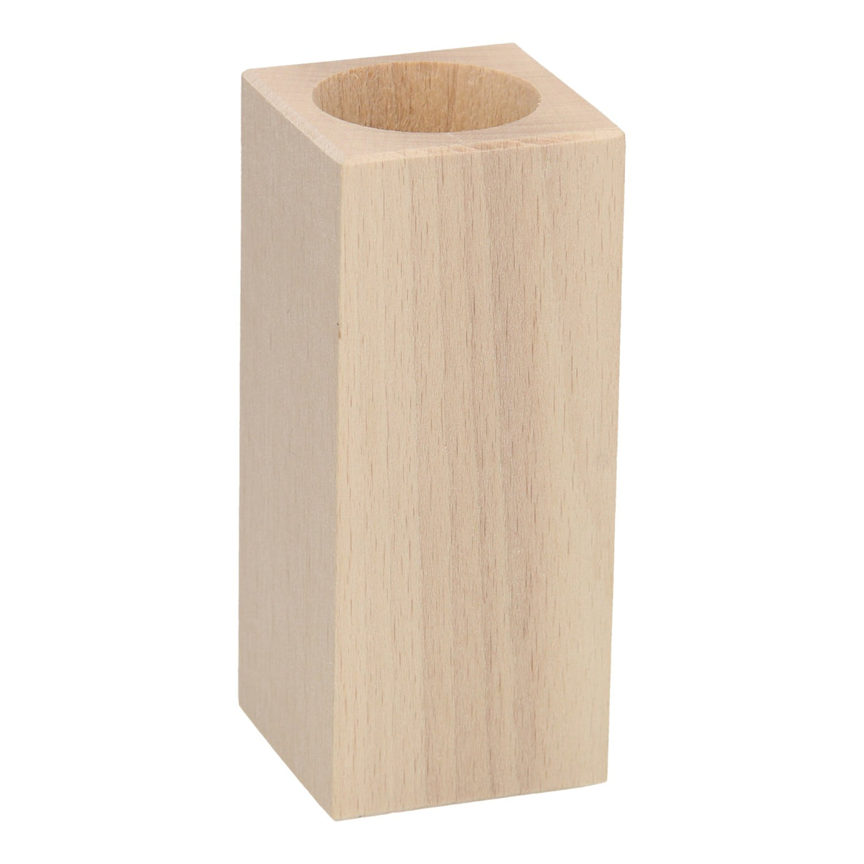 Playwood fyrfadsstage firkantet bøgetræ, 13cm