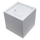 Creativ company træsparegris firkantet - hvid - l 8,7 cm x b 8,5 cm x h 8,6 cm