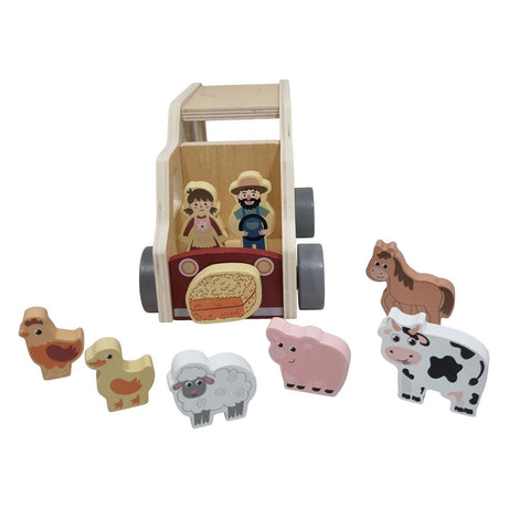 Playwood træ figurer bil husdyr legetøj pædagogisk.