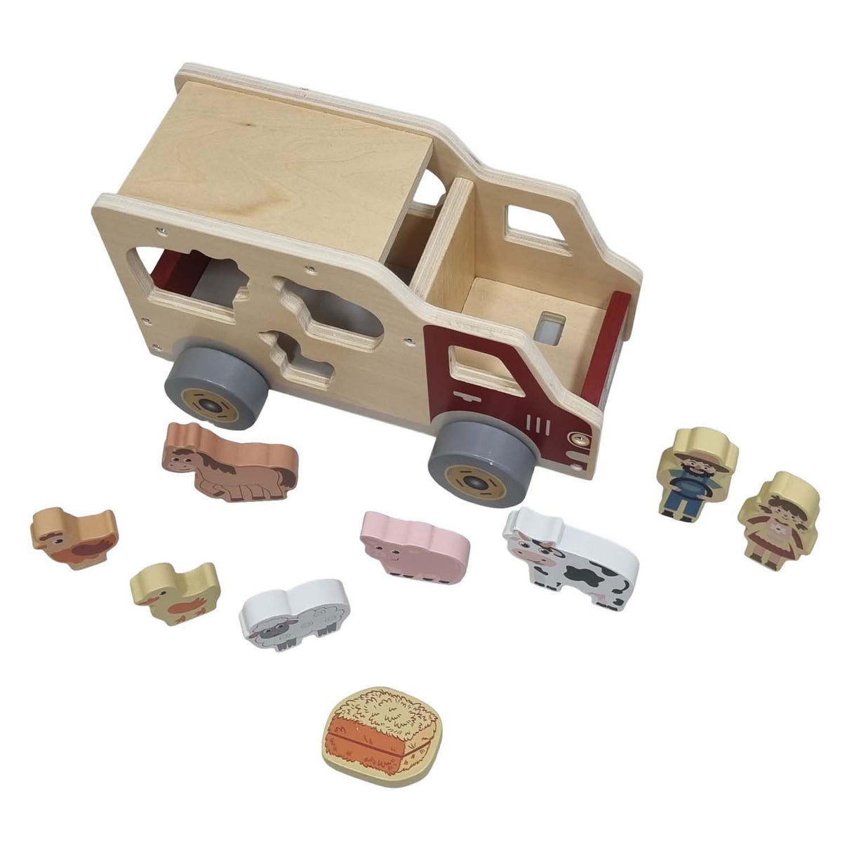 Playwood træ figurer bil husdyr legetøj pædagogisk.