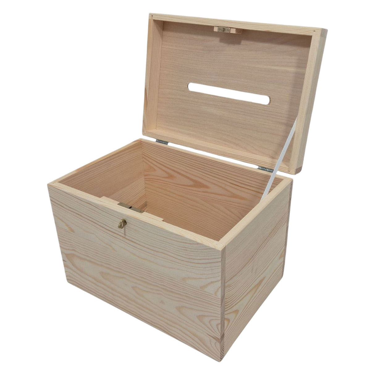 Playwood træ kuvertboks opbevaringsboks fyrretræ med slids 29x22x20 cm.