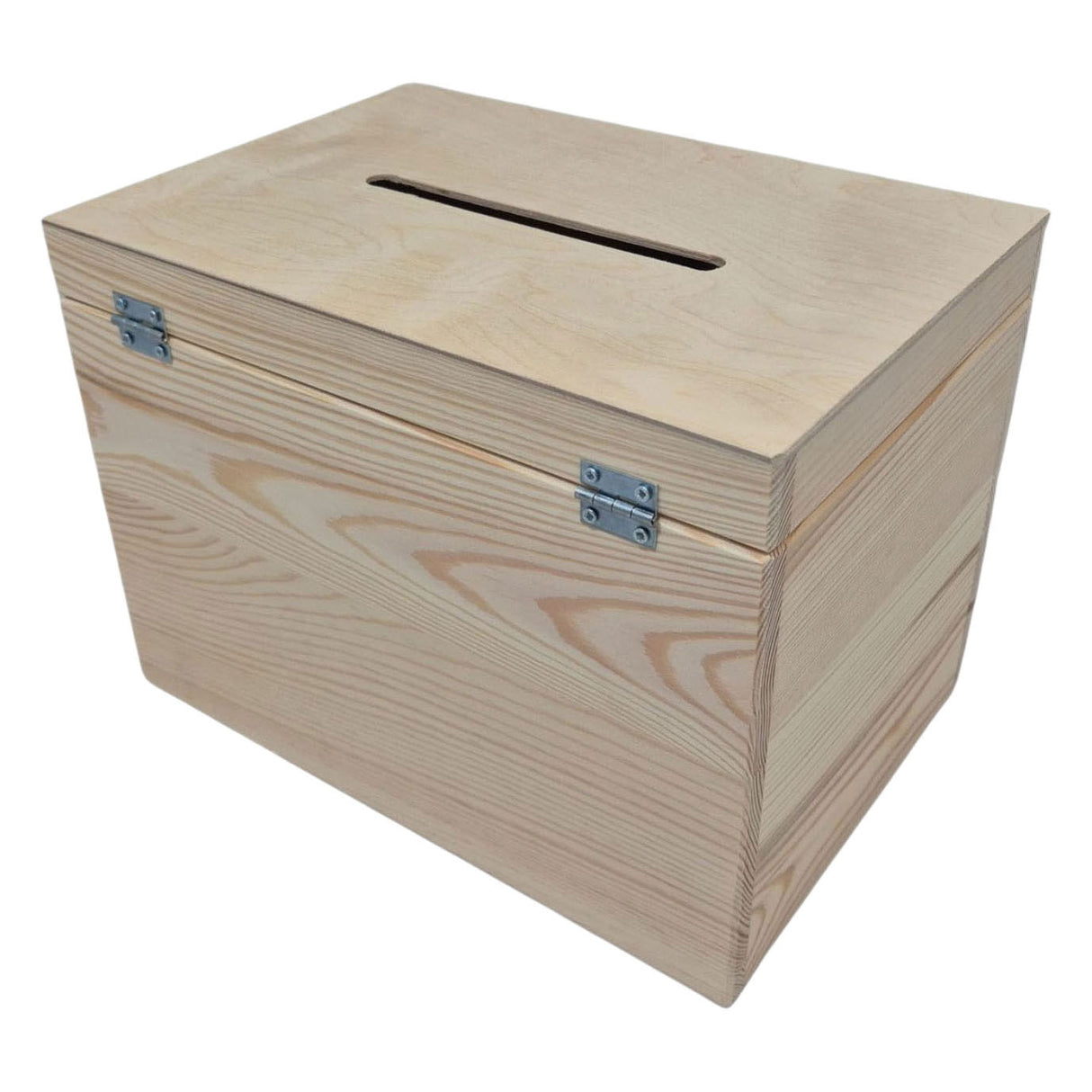 Playwood træ kuvertboks opbevaringsboks fyrretræ med slids 29x22x20 cm.