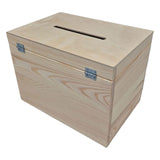 Playwood træ kuvertboks opbevaringsboks fyrretræ med slids 29x22x20 cm.
