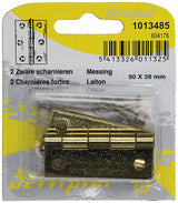 Mack 1013485 - 2 hængsler messingbelagt h 50 x b 38 mm | 5 stk