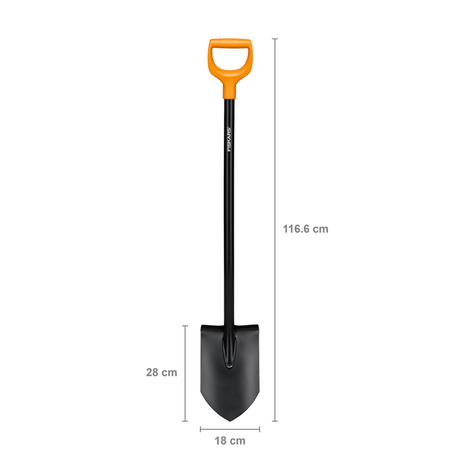 Fiskars 1066716 spade werkbreedte 180 mm d-greep