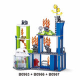 Sluban brandrobot bore byggelegetøj til børn fra 6 år - byggelegetøj model bygning brandvæsen robot - byggekasse med 130 byggeklodser og 1 minifigur - m38-b0963