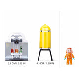 Sluban brandrobot bore byggelegetøj til børn fra 6 år - byggelegetøj model bygning brandvæsen robot - byggekasse med 130 byggeklodser og 1 minifigur - m38-b0963