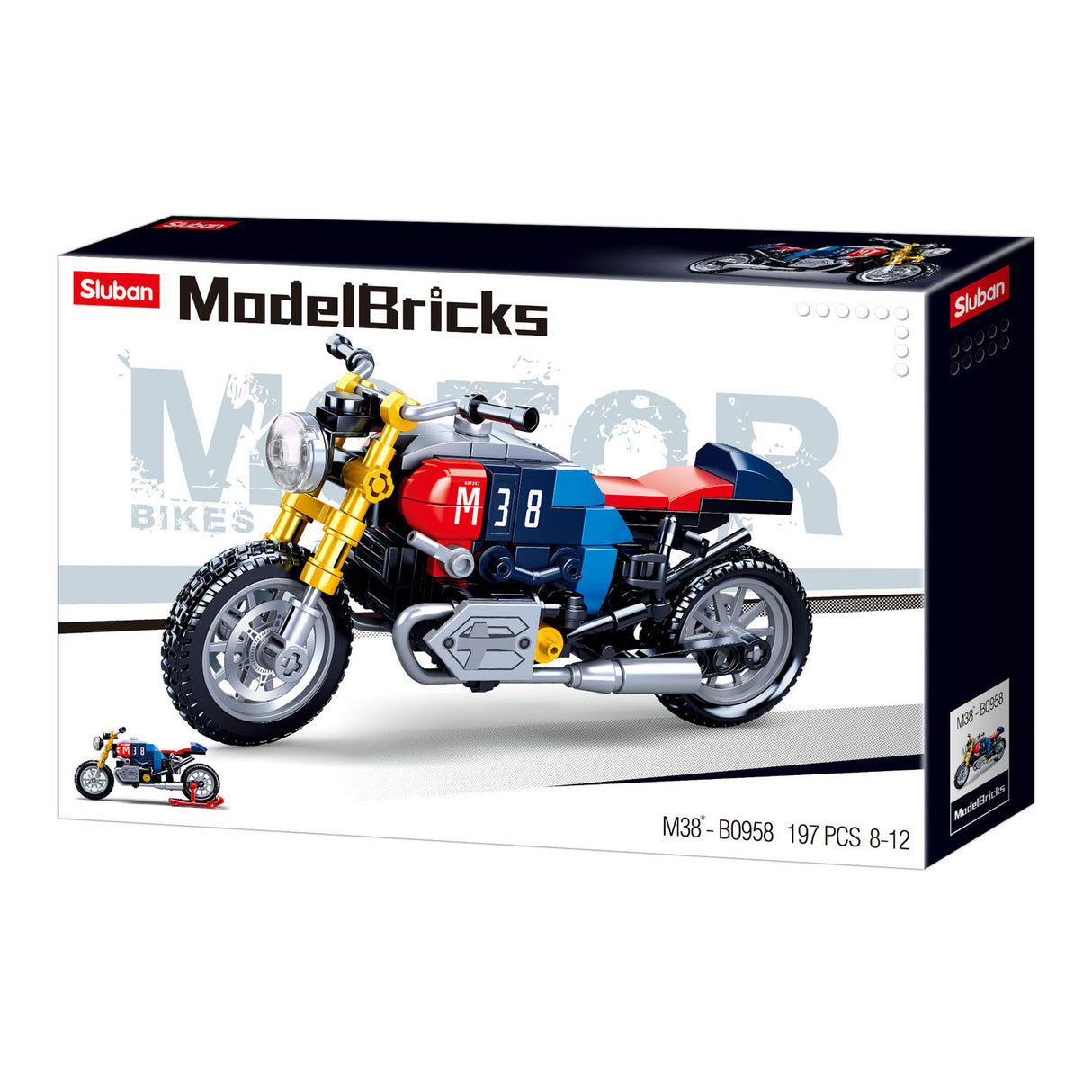 Sluban racer motorcykel - 197 stk.