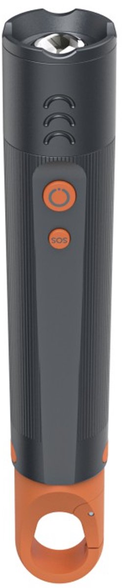 Hama lommelygte - flx350 - 350lm - inkl. 3x AAA batterier - aluminium - 4 positioner + SOS - zoom - karabinhage - sort