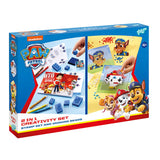 Totum paw patrol 2 i 1 håndværkssæt stempling, farvning, strygeperler med jagt og marshall gavetips kreativt legetøj