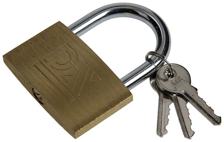 Mack 1014076 - hængelås med cylinder messing 60 mm | 10 stk
