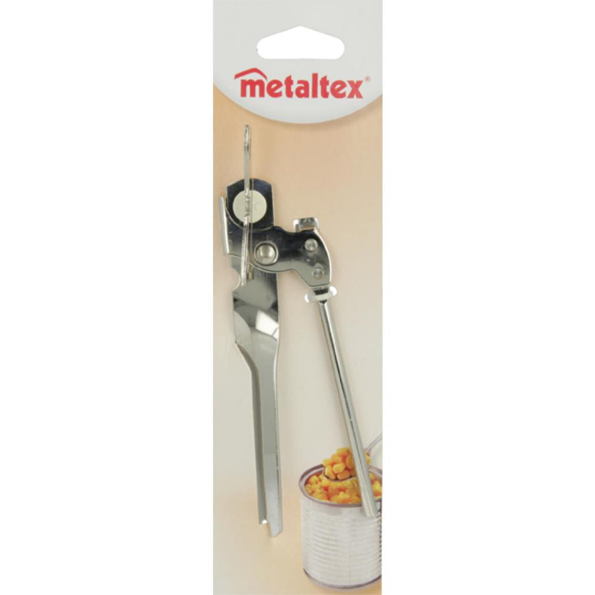 Metaltex dåseåbner med lågløfter rustfrit stål 15cm