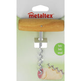 Metaltex proptrækker træ rustfrit stål 10,5cm