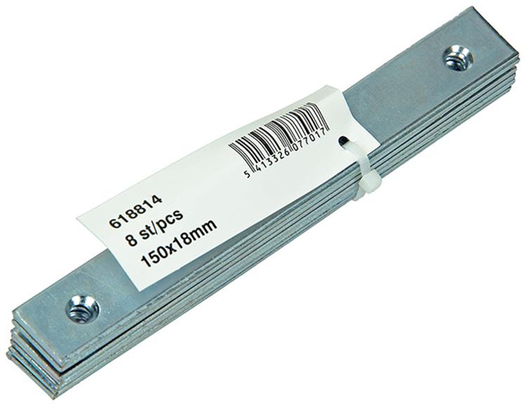 1014306 - 8 forbindelsesplader galvaniseret 150x18mm | 10 stk