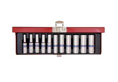 King tony socket set 1 4 11cz. lange cassette