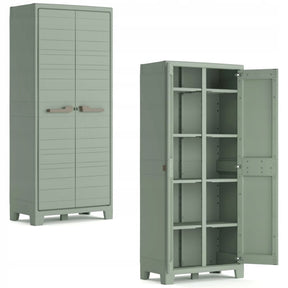 Keter planet udendørs multispace opbevaringsskab - 44x80x182cm - lysegrå