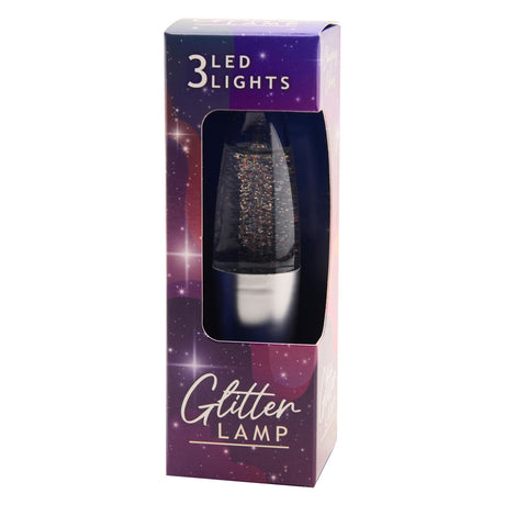 Johntoy lavalampe glitter med lys