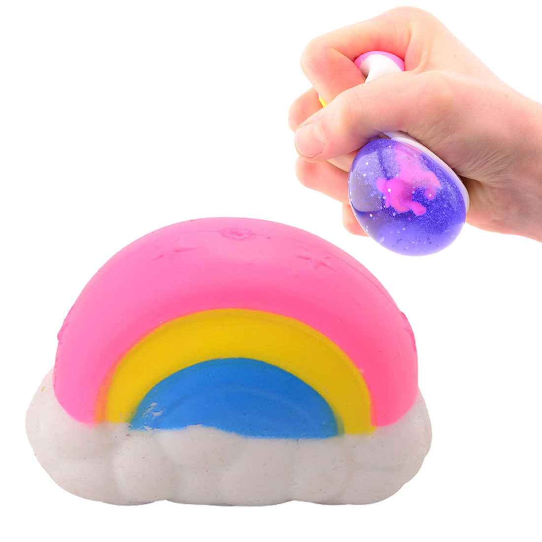 Johntoy squeeze rainbow med enhjørning