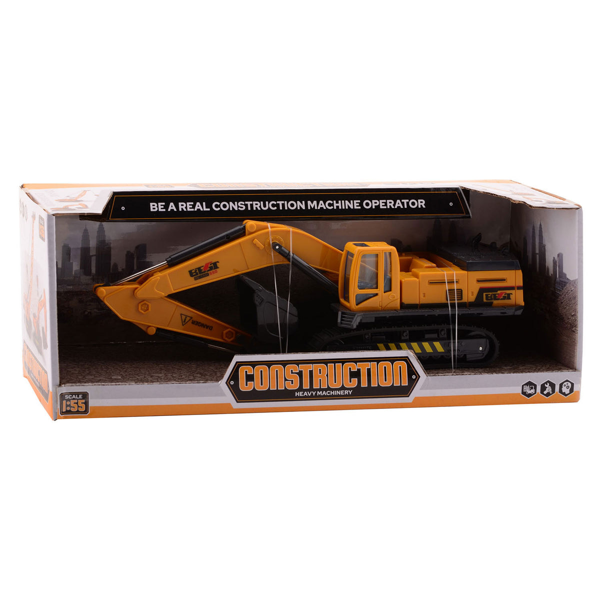 Johntoy gravemaskine junior 32 x 10 x 12 cm gul sort