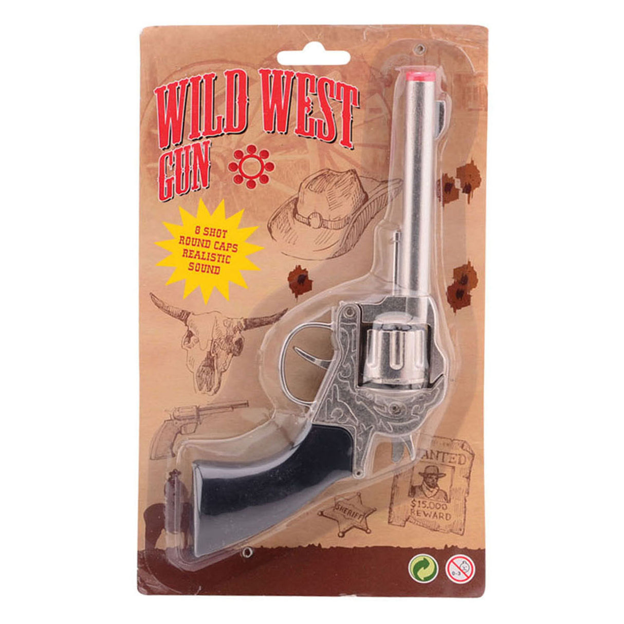 Johntoy Wild West Cowboy Revolver, 8 skud