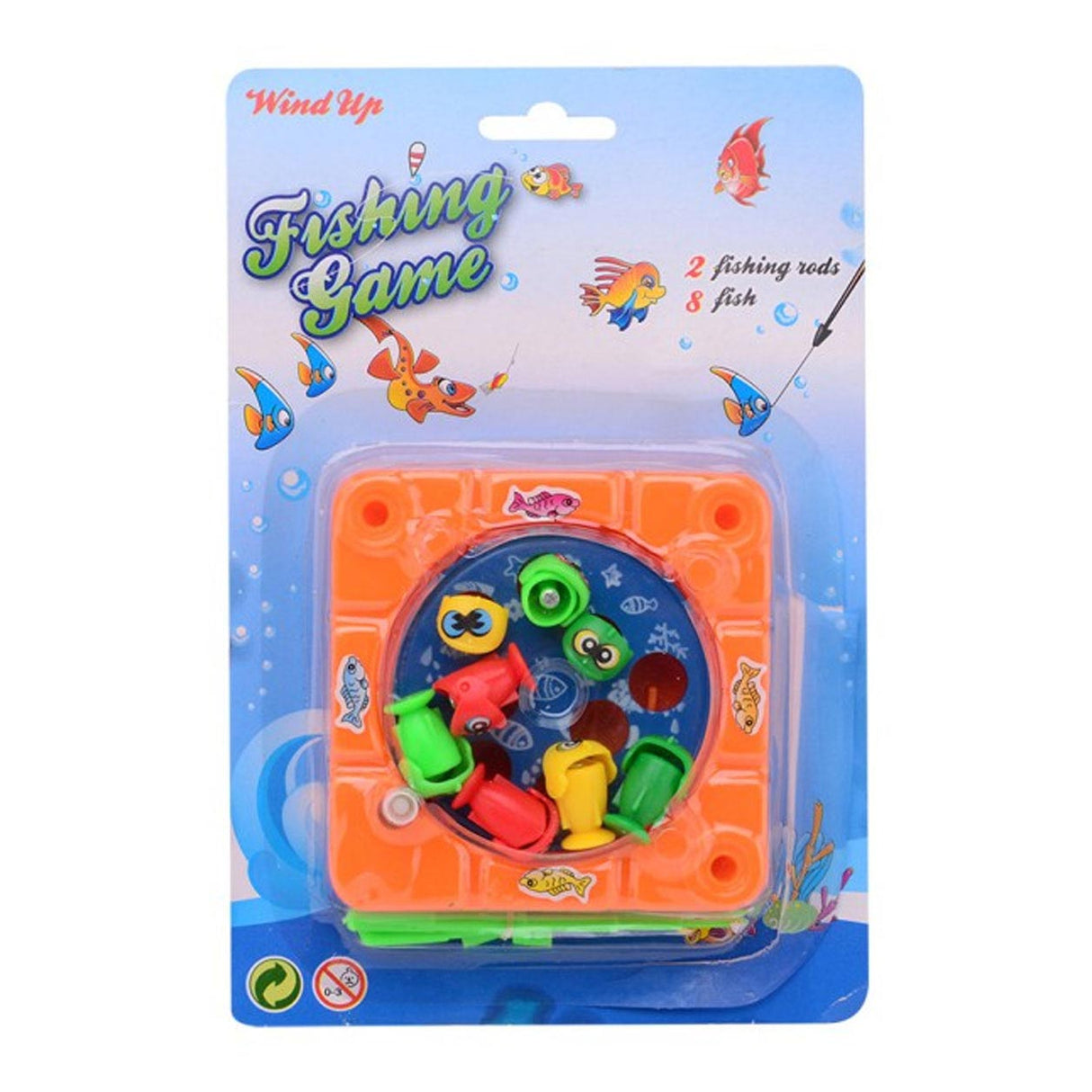 Johntoy vind-up magnetisk fiskespil
