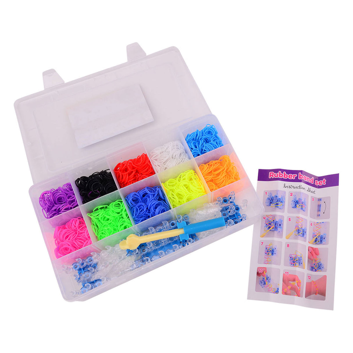 Johntoy Loom Bands Set in Storage Box, 3000DLG.