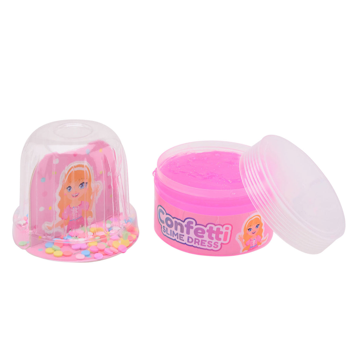 Johntoy john toy glitter kjole slime figur 7x7x10cm