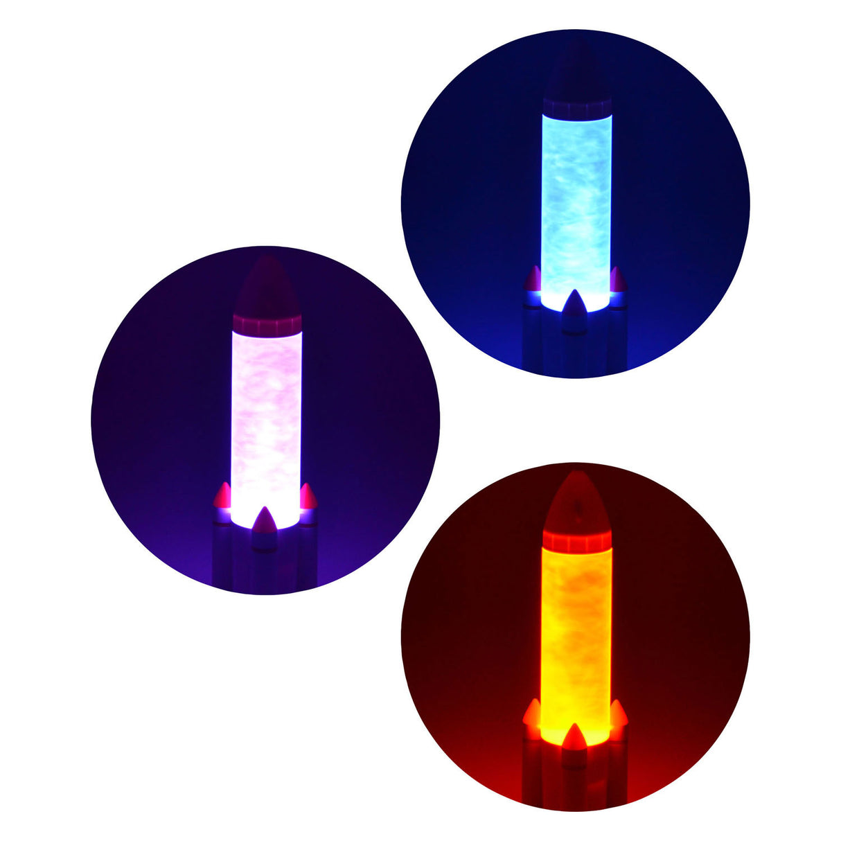 Johntoy raket natlampe med USB-tilslutning
