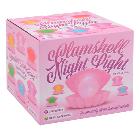 Johntoy perle natlampe pink med USB-tilslutning