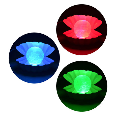 Johntoy perle natlampe pink med USB-tilslutning