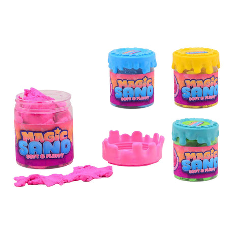 Johntoy farvet legesand i en krukke, 450gr.