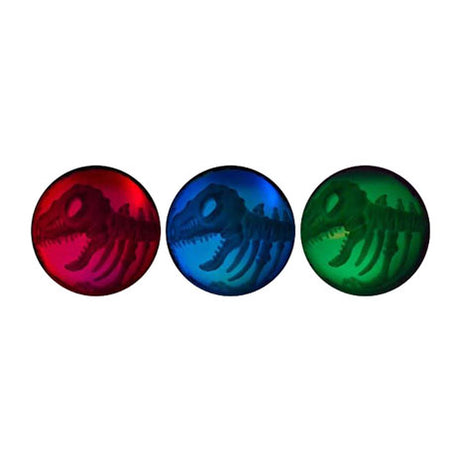 Johntoy lysende dino hoppebold, 8 cm