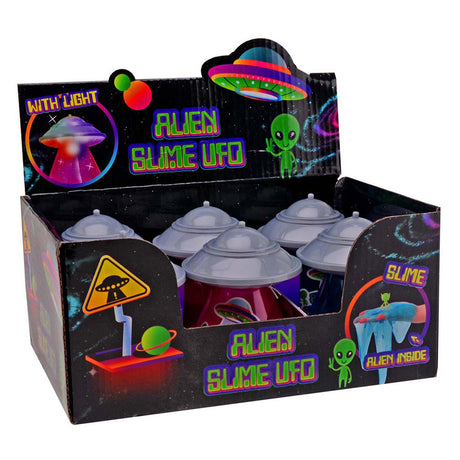 Johntoy ufo slime med lys og glød i mørket rumvæsen