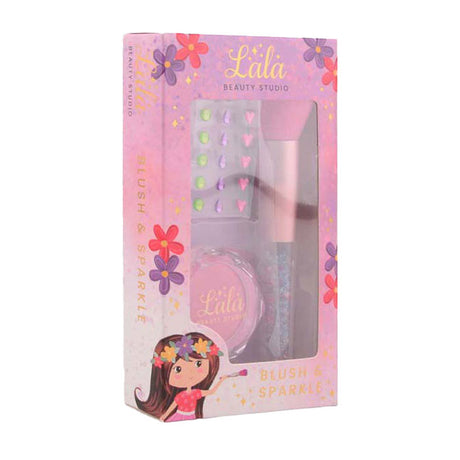 Johntoy lala - blush og børste make-up sæt med klistermærker