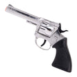 Johntoy wicke pistol rodeo 198mm, 100 skud, krom, pakket i æske