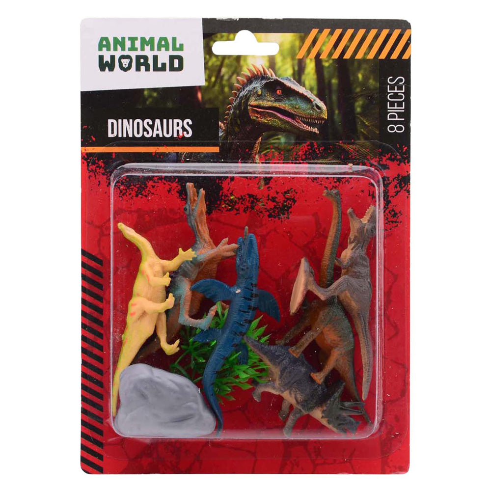 Johntoy dyreverden - dino legesæt, 8 stk.