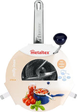 Metaltex Milly grøntsagsmølle røresigte rustfrit stål med 3 indsatser 20cm