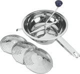 Metaltex Milly grøntsagsmølle røresigte rustfrit stål med 3 indsatser 24cm