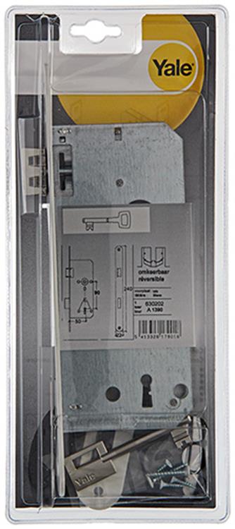 Yale 1019069 - 1 indstikslås hvid a1390 24 bb 50mm | 3 stk