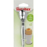 Metaltex æggeskeer metal 12,5 cm sæt med 3 stk