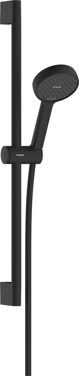 Hansgrohe activatera s - brusesæt - ecosmart+ vandbesparelse - vælg knapstyring - 95 mm størrelse - med skydestang 65 cm - 2 sprayfunktioner - mat sort