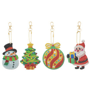 Lav din egen diamantmaleri Keychain Christmas