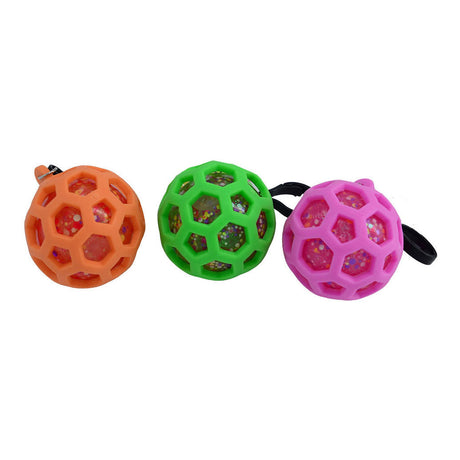 Johntoy squeeze glitter bal sleutelhanger