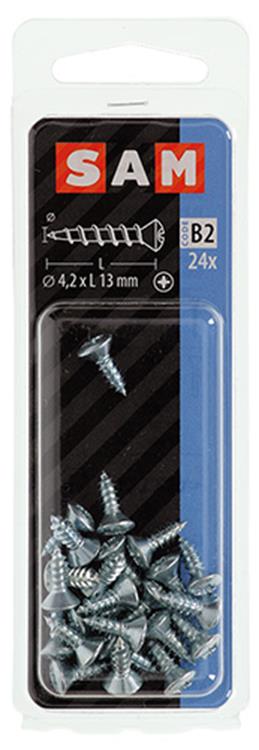 Mack 1017485 - selvskærende skrue bvk galvaniseret 24 stk 4,2 x 13 mm | 10 stk