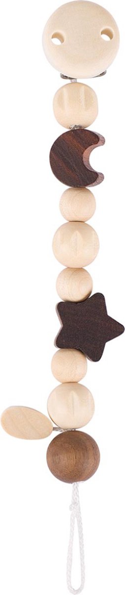 Goki suttekæde - måne og stjerne - l21cm - træ