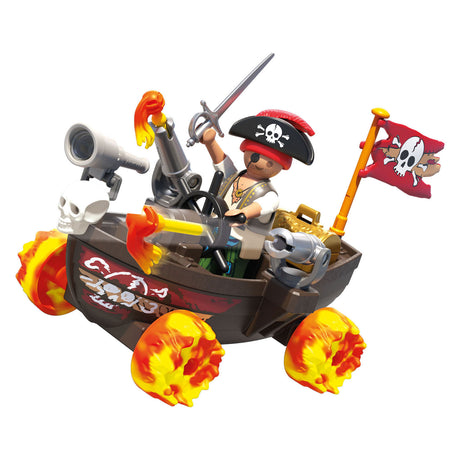 Playmobil | sjove stjerner | rasendes piratbåd | legetøj fra 4 år | gave til børn | legetøjsbil | med rückzugmotor skydefunktion | 71717
