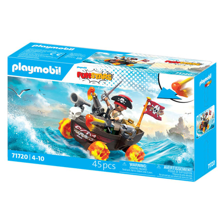 Playmobil | sjove stjerner | rasendes piratbåd | legetøj fra 4 år | gave til børn | legetøjsbil | med rückzugmotor skydefunktion | 71717