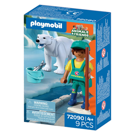 Playmobil zoo legesæt isbjørn zookeeper - fantasifuldt legetøj.