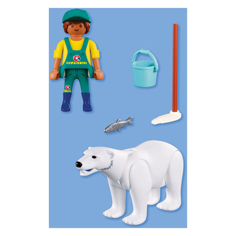 Playmobil zoo legesæt isbjørn zookeeper - fantasifuldt legetøj.