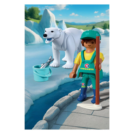 Playmobil zoo legesæt isbjørn zookeeper - fantasifuldt legetøj.